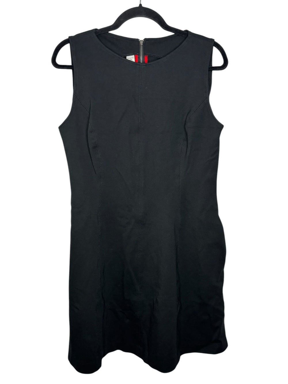 SPANX Perfect Fit & Flare Stretch Dress Pockets Classic Black Large Office